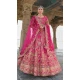 Silk Embroidered Wedding Wear Designer Bridal Lehenga Choli In Rani Pink - 11103198840