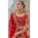 Red Embroidered Silk Wedding Wear Designer Bridal Lehenga Choli - 11103198841