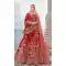 Red Embroidered Silk Wedding Wear Designer Bridal Lehenga Choli - 11103198841