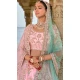 Baby Pink Silk Embroidered Wedding Wear Designer Bridal Lehenga Choli - 11103198842