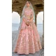 Baby Pink Silk Embroidered Wedding Wear Designer Bridal Lehenga Choli - 11103198842