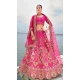 Rani Pink Silk Khatli Embroidered Wedding Wear Designer Bridal Lehenga Choli - 11103198844