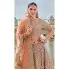 Silk Embroidered Wedding Wear Designer Bridal Plus Size Lehenga Choli In Multi Color - 11103198845