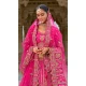 Rani Pink Silk Khatli Embroidered Wedding Wear Bridal Lehenga Choli - 11103198847