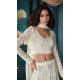 Georgette Embroidered Designer Lehenga Choli In Off White - 11106198858