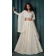 Georgette Embroidered Designer Lehenga Choli In Off White - 11106198858