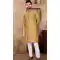 Mehendi Linen Silk Plain Casual Readymade Men Kurta Pajama - 11133199075
