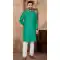 Rama Blue Linen Silk Plain Casual Readymade Men Kurta Pajama - 11133199080