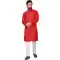 Red Cotton Slub Zari Work Casual Wear Readymade Men Kurta Pajama - 11136199100