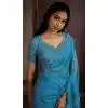 Light Blue Silk Crush Zarkan HandWork Party Wear Plus Size Saree - 11127199031