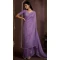 Lavender Silk Crush Zarkan HandWork Party Wear Saree - 11127199034