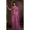 Pink Silk Crush Zarkan HandWork Party Wear Plus Size Saree - 11127199036