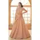 Peach Net Thread Work Designer Wear Lehenga Choli - 11107198860
