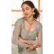Grey Net Thread Work Designer Wear Lehenga Choli - 11107198864