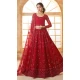 Red Net Stone Work Designer Wear Lehenga Choli - 11107198865