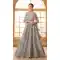 Grey Net Stone Work Designer Wear Lehenga Choli - 11107198866