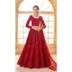 Net Thread Work Designer Wear Lehenga Choli In Red - 11107198868