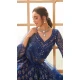 Royal Blue Net Thread Work Designer Wear Lehenga Choli - 11107198875