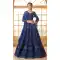 Royal Blue Net Thread Work Designer Wear Lehenga Choli - 11107198875