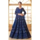 Royal Blue Net Thread Work Designer Wear Lehenga Choli - 11107198875
