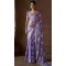 Satin Silk Zari Print Work Party Wear Saree In Lavender - 11114198929