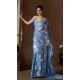 Satin Silk Zari Print Work Party Wear Saree In Blue - 11114198931
