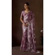 Satin Silk Zari Print Work Party Wear Saree In Mauve - 11114198932