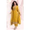 Silk Jacquard Embroidered Party Wear Palazzo Salwar Suit In Yellow - 11149199223