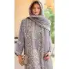 Organza Embroidered Pakistani Style Plus Size Salwar Suit In Lavender - 11189199530