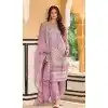 Organza Embroidered Pakistani Style Plus Size Salwar Suit In Pink - 11189199531