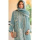 Organza Embroidered Pakistani Style Salwar Suit In Sky Blue - 11189199532