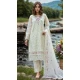 White Organza Embroidered Evening Wear Salwar Kameez - 11191199540