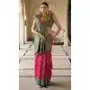 Rani Pink Silk Kanjivaram Weaving Work Traditional Wear Plus Size Saree - 11176199445