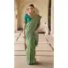 Silk Kanjivaram Weaving Work Traditional Wear Plus Size Saree Green - 11176199446
