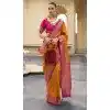 Mustard Silk Kanjivaram Weaving Work Traditional Wear Plus Size Saree - 11176199447