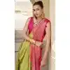 Mehendi Green Silk Kanjivaram Weaving Work Traditional Wear Plus Size Saree - 11176199448
