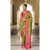 Mehendi Green Silk Kanjivaram Weaving Work Traditional Wear Plus Size Saree - 11176199448