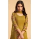 Mustard Georgette Resham Work Pakistani Palazzo Salwar Suit - 11179199468