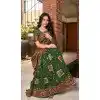 Cotton Silk Weaved Thread Work Traditional Wear Plus Size Saree In Green - 11201199584