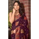 Cotton Silk Weaved Thread Work Traditional Wear Saree In Wine - 11201199585 Cotton Silk Weaved Thread Work Traditional Wear Saree In Wine - 11201199585