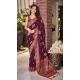 Cotton Silk Weaved Thread Work Traditional Wear Saree In Wine - 11201199585 Cotton Silk Weaved Thread Work Traditional Wear Saree In Wine - 11201199585