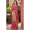 Cotton Silk Weaved Thread Work Traditional Wear Plus Size Saree In Rani Pink - 11201199586