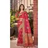 Cotton Silk Weaved Thread Work Traditional Wear Plus Size Saree In Rani Pink - 11201199586