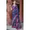 Cotton Silk Printed Designer Party Wear Saree In Navy Blue - 11204199598
