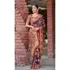 Cotton Silk Printed Designer Party Wear Plus Size Saree In Purple - 11204199599