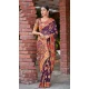Cotton Silk Printed Designer Party Wear Saree In Purple - 11204199599