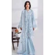 Sky Blue Cotton Embroidered Pakistani Style Salwar Kameez - 11229199775