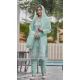Organza Embroidery Work Pakistani Salwar Kameez In Mint Green - 11245199884