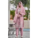 Organza Embroidery Work Pakistani Salwar Kameez In Pink - 11245199886
