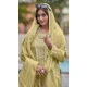 Organza Embroidery Work Pakistani Salwar Kameez In Mustard - 11245199887